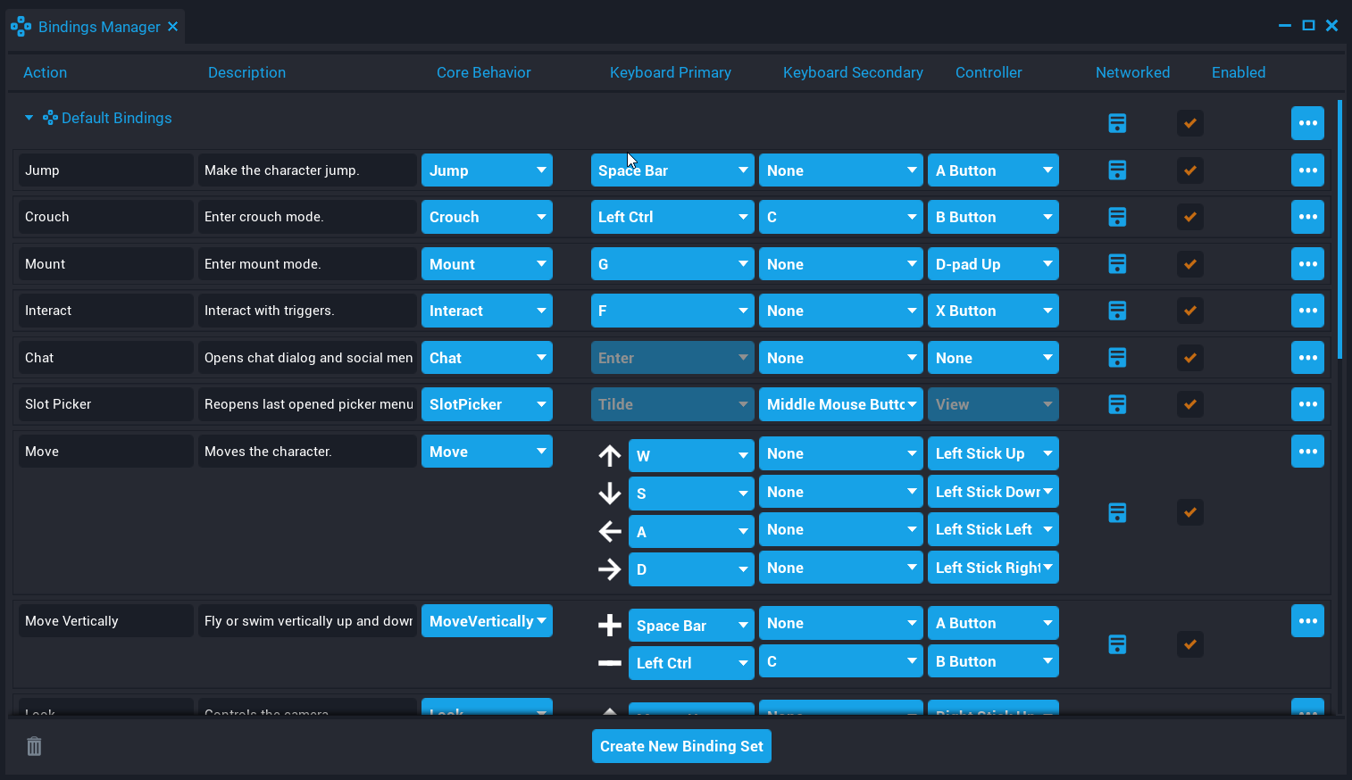 !Bindings Manager