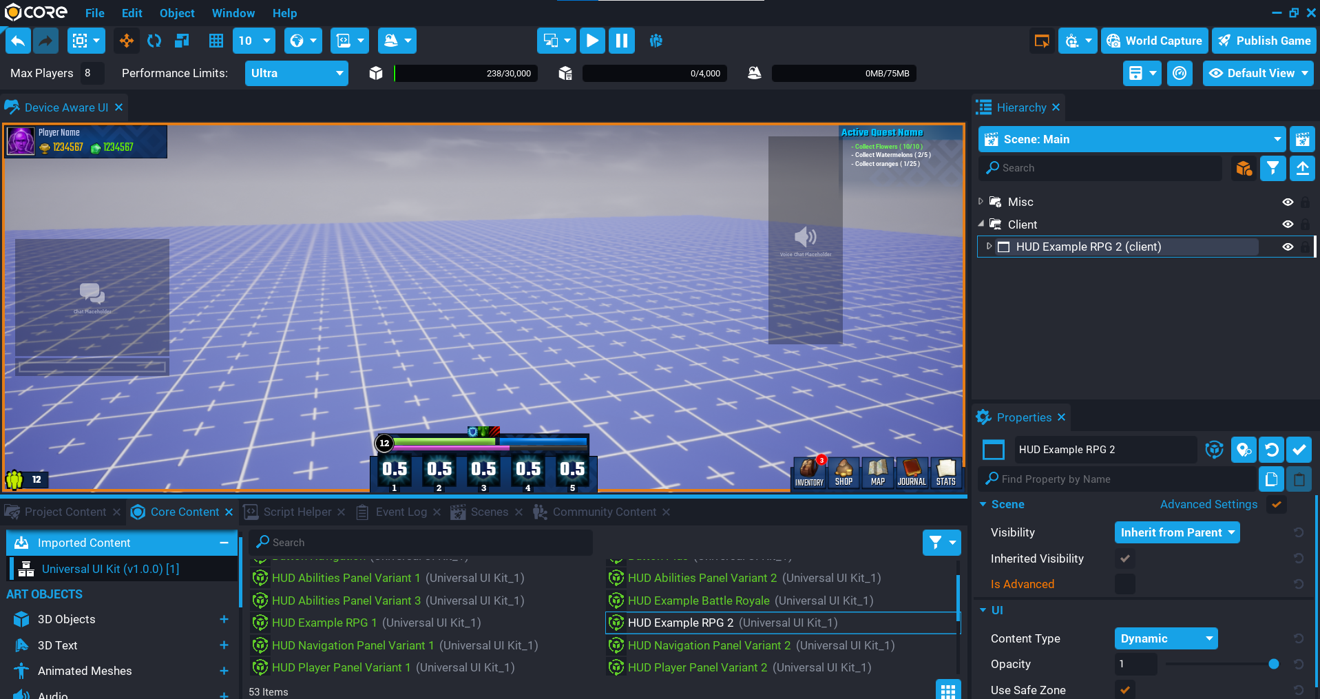 !HUD Template