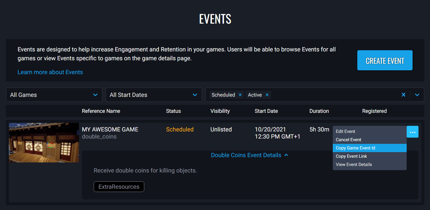 !Created Event