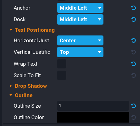 !Timer Text Properties