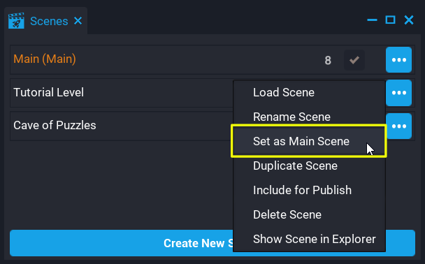 !Set Main Scene