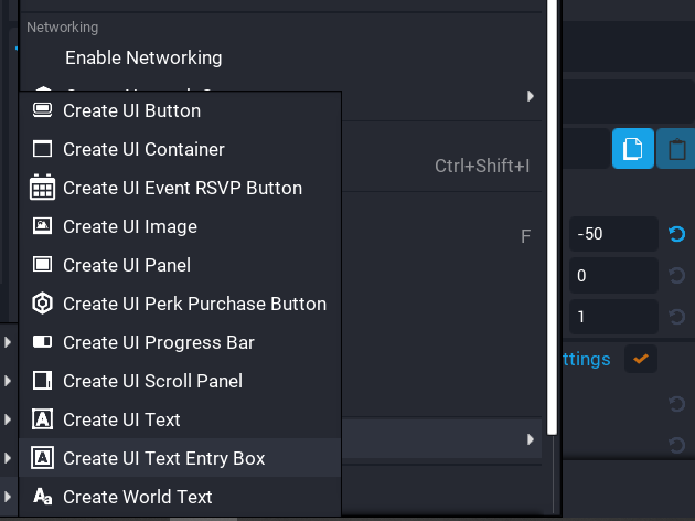 !Create Menu