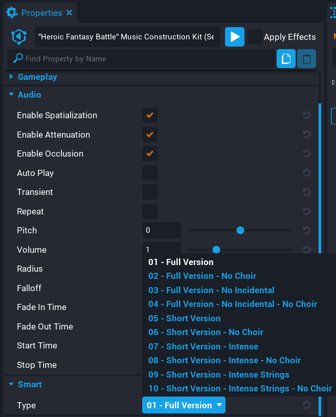 image_tooltip Music Section Properties