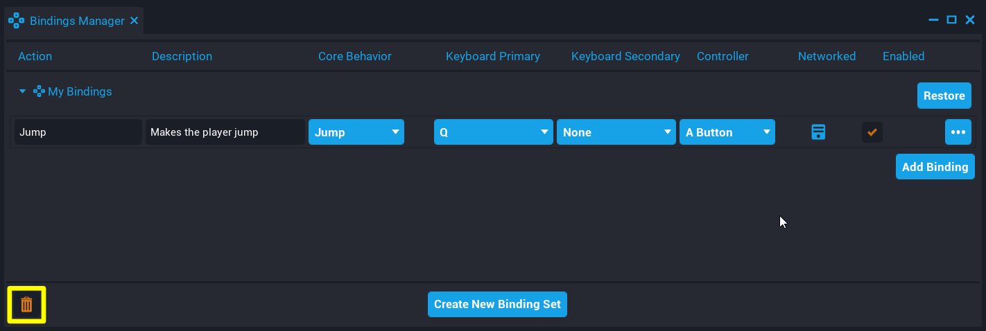 !Restore Deleted Binding Set