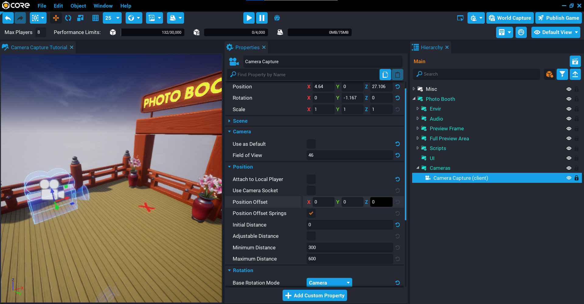 !Camera Capture Setup