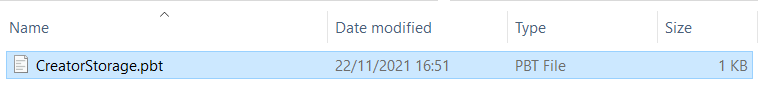 !Creator Storage