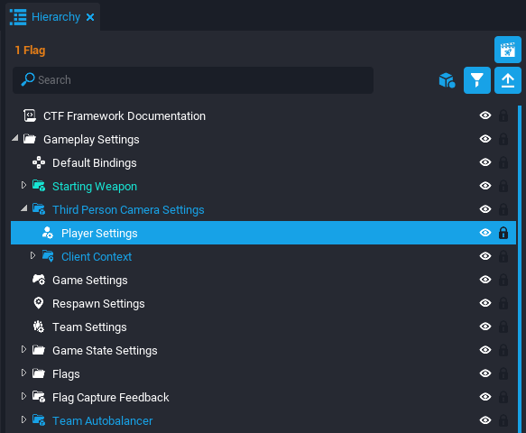 !Player Settings