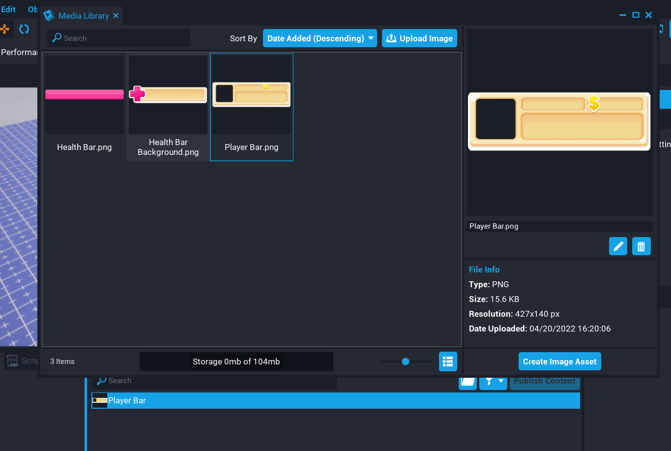 !Created Asset
